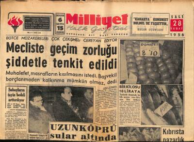 Milliyet Halk Gazetesi 28 Şubat 1956 - Kolad Derneğinden 63 Üye Çıkarıldı GZ88676 - 1