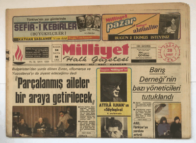 Milliyet Halk Gazetesi 28 Şubat 1982 - Papandreu Haçlı Seferini Başlattım GZ5485 - 1