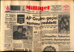 Milliyet Halk Gazetesi 28 Temmuz 1966 - 21 Mayısçıların Affı İçin Açlık Grevi GZ62809 - 2