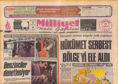 Milliyet Halk Gazetesi 29 Aralık 1982 - Lübnanda Barış Görüşmeleri Başladı - Benzinciler Denetleniyor GZ127833 - 1