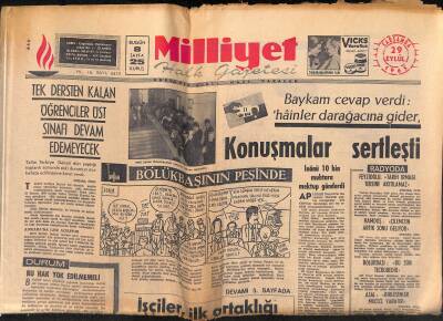 Milliyet Halk Gazetesi 29 Eylül 1965 - Pakistan , Keşmire Barış Gücü İstiyor GZ118341 - 1