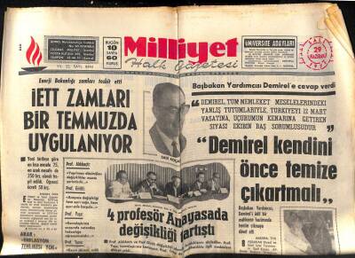 Milliyet Halk Gazetesi 29 Haziran 1971 - İETT Zamları 1 Temmuzda Uygulanıyor GZ81981 - 1