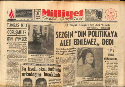 Milliyet Halk Gazetesi 29 Kasım 1966 - Adanada Kızamık Salgını Başladı GZ88545 - 1