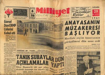 Milliyet Halk Gazetesi 29 Mart 1961 - Bağdatta Sokağa Çıkma Yasağı Kondu GZ76172 - 1