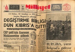 Milliyet Halk Gazetesi 29 Mart 1965 - 14 Subay , 42 Assubay Ve 291 Erimiz Bugün Magosaya Çıkacak GZ70496 - 1