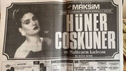 Milliyet Halk Gazetesi 29 Mart 1990 - Büyük Maksim Gazino Afişi * Hüner Coşkuner GZ72732 - 2