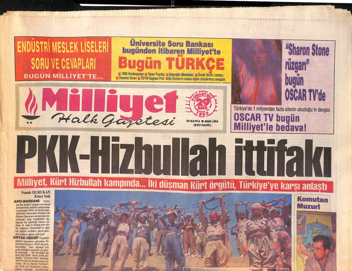 Milliyet Halk Gazetesi 29 Mayıs 1993 - Nilüfer'den Büyük Sürpriz - Turgut Özal'a Kraliçe Öpücüğü GZ161147 - 1