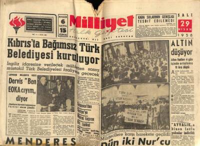 Milliyet Halk Gazetesi 29 Nisan 1958 - 110 Bin Sandık Limona El Kondu GZ74539 - 1