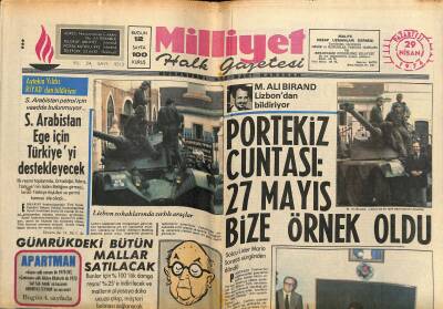 Milliyet Halk Gazetesi 29 Nisan 1974 - James Bonddan Geriye Pek Birşey Kalmamış - Sophia Loren Karakolda Misafir Edildi GZ117682 - 1