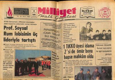 Milliyet Halk Gazetesi 29 Nisan 1978 - Devrik Afgan Lideri Davut Han Öldürüldü - Prof. Soysal Rum Lobisinin Üç Lideriyle Görüştü GZ121367 - 1