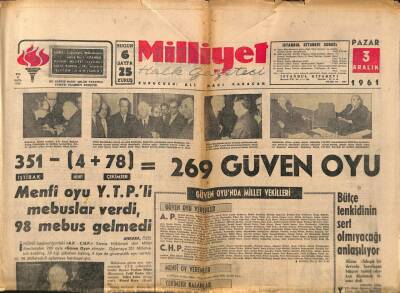 Milliyet Halk Gazetesi 3 Aralık 1961 - PTT 200 Bin Telefon Mukavelesini Kendi Lehinde Bozuyor GZ92820 - 1