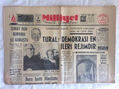Milliyet Halk Gazetesi 3 Aralık 1966 - Tural Demokrasi En İleri Rejimdir GZ73693 - 1