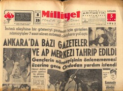 Milliyet Halk Gazetesi 3 Ekim 1962 - Galatasarayın Rakibi Polonya Şampiyonu Bytom - Ankarada Bazı Gazeteler Ve AP Merkezi Tahrip Edildi GZ121610 - 1