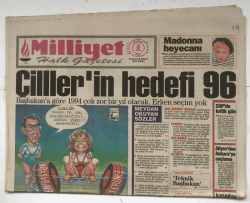 Milliyet Halk Gazetesi 3 Ekim 1993 - Sezen Aksunun Kanlı Konseri GZ5510 - 1