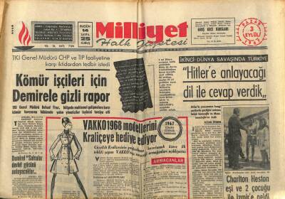 Milliyet Halk Gazetesi 3 Eylül 1967 - Yarışa Çıkan Yarım Asırlık 2 Otomobil Karsa Geliyor GZ88586 - 1