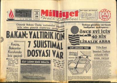 Milliyet Halk Gazetesi 3 Eylül 1971 - Gezmiş , Kaçırılan Amerikalıların Celbini İstedi - Villa Kent İstanbul-Trakya Yolunda Villa Arsası Veriyor GZ118816 - 1
