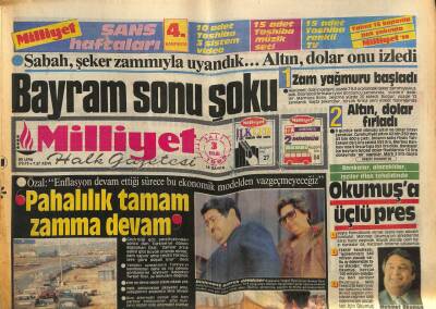 Milliyet Halk Gazetesi 3 Eylül 1985 - Kaddafiye Bir Darbe Daha GZ83712 - 1