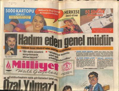 Milliyet Halk Gazetesi 3 Eylül 1992 - Rıfat Ilgaz Yaşar Yaşamaz GZ62787 - 2
