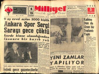 Milliyet Halk Gazetesi 3 Haziran 1958 - De Gaulle Basından Sansürü Kaldırdı GZ88907 - 1