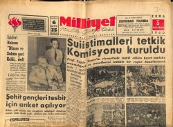 Milliyet Halk Gazetesi 3 Haziran 1960 - Suiistimalleri Tetkik Komisyonu Kuruldu GZ70517 - 1