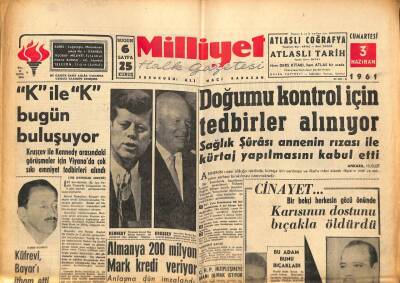 Milliyet Halk Gazetesi 3 Haziran 1961 - Türkçenin Resmi Dil Oluşunun 684. Yıldönümü Kutlanıyor GZ92759 - 1