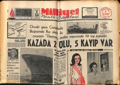 Milliyet Halk Gazetesi 3 Kasım 1966 - Atatürkün Sevdiği Kadın GZ88465 - 1