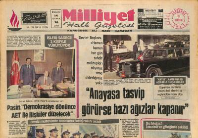 Milliyet Halk Gazetesi 3 Kasım 1982 - IMF , Irkçı Yönetimlere Fazla Yardımla Suçlandı - Ajda Pekkan , Deniz Harp Okulunun 209. Yıldönümüne Katılacak GZ126188 - 1