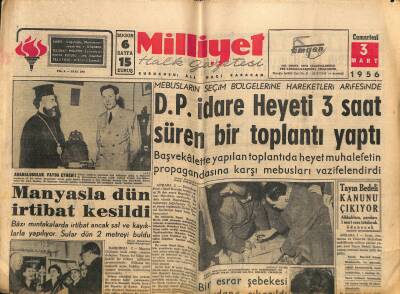 Milliyet Halk Gazetesi 3 Mart 1956 - Türkiye-Suriye Ticaret Anlaşması Bugün İmzalanıyor - Lennox Boyd Londrada GZ117673 - 1