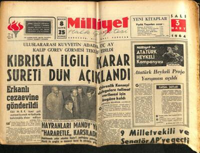 Milliyet Halk Gazetesi 3 Mart 1964 - Hayranları Mandyyi Hararetle Karşıladı GZ117644 - 1