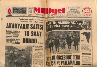 Milliyet Halk Gazetesi 3 Mart 1971 - Latin Amerikada Devrim Kavgası GZ79549 - 1