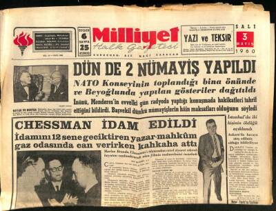 Milliyet Halk Gazetesi 3 Mayıs 1960 - Chessman İdam Edildi GZ83065 - 1