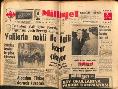 Milliyet Halk Gazetesi 3 Mayıs 1963 - Alpaslan Türkeş Dernek Kuracak GZ79211 - 1