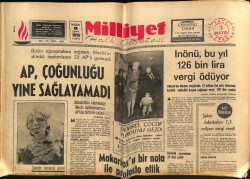 Milliyet Halk Gazetesi 3 Mayıs 1966 - İnönü , Bu Yıl 126 Bin Lira Vergi Ödüyor GZ70565 - 2