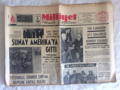 Milliyet Halk Gazetesi 3 Nisan 1967 - Yeni Kabineden APli Senatörler Memnun Kalmadı GZ73701 - 1