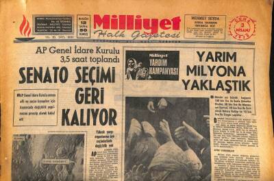 Milliyet Halk Gazetesi 3 Nisan 1970 - AP Genel İdare Kurulu 3,5 Saat Toplandı GZ86887 - 1