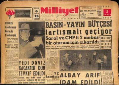 Milliyet Halk Gazetesi 3 Şubat 1959 - Cingöz Cemil 200 Kişiyi Dolandırdı GZ86920 - 1