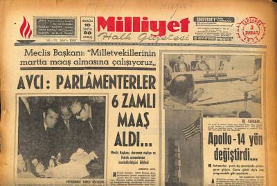 Milliyet Halk Gazetesi 3 Şubat 1971 - Kültür Sarayı Hasarının 42 Milyon Olduğu Tesbit Edildi GZ86828 - 1