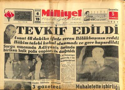 Milliyet Halk Gazetesi 3 Temmuz 1957 - Şâhın Kızı Zâhidinin Oğlu İle Evleniyor GZ117843 - 1