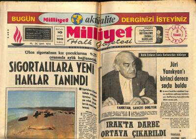 Milliyet Halk Gazetesi 3 Temmuz 1973 - Irakta Darbe Ortaya Çıkarıldı - Bir Otel İçin Konyaaltı Varyantı Yıkılacak Yenisi Yapılacak GZ121498 - 1