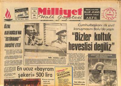 Milliyet Halk Gazetesi 3 Temmuz 1983 - Brooklyn Asma Köprüsü 100 Yaşında - Fakir Ülkeler İflasa Gidiyor GZ126595 - 1
