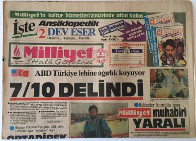 Milliyet Halk Gazetesi 3 Temmuz 1985 - ABD Türkiye Lehine Ağırlık Koyuyor 710 Delindi GZ16194 - 1