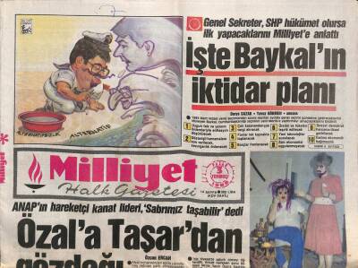 Milliyet Halk Gazetesi 3 Temmuz 1988 - Assolist Seda Sayanı İlk Kutlayan Sibel Can Oldu GZ105224 - 1