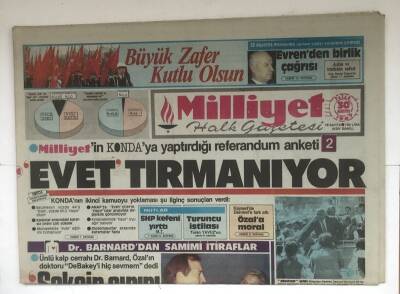 Milliyet Halk Gazetesi 30 Ağustos 1987 - Gemi Battı , 2 Denizci Kayıp GZ8360 - 1