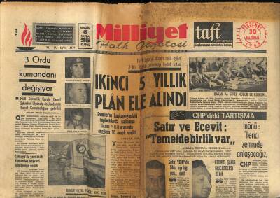 Milliyet Halk Gazetesi 30 Haziran 1966 - Hanoi Yakınındaki Tesisler Bombalandı - Ongania , Arjantin Cumhurbaşkanı Oldu GZ121453 - 1