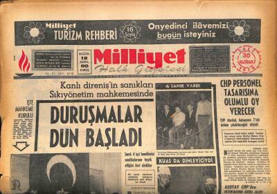 Milliyet Halk Gazetesi 30 Haziran 1970 - 20 Bin Balıkesirli Parti Binalarını Tahrip Etti GZ86993 - 1