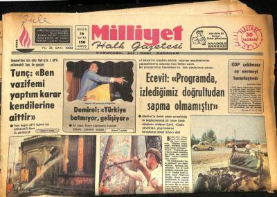 Milliyet Halk Gazetesi 30 Haziran 1977 - Demirel Türkiye Batmıyor , Gelişiyor GZ85799 - 1