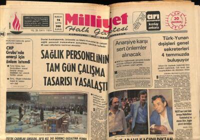 Milliyet Halk Gazetesi 30 Haziran 1978 - Anarşiye Karşı Sert Önlemler Alınacak GZ67924 - 2