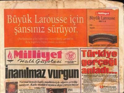 Milliyet Halk Gazetesi 30 Kasım 1992 - Rijkov Günah Çıkardı - Özaldan ANAPa Veda GZ96887 - 1
