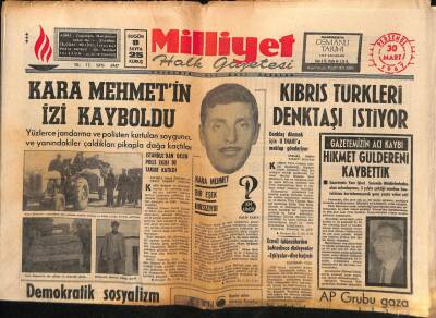 Milliyet Halk Gazetesi 30 Mart 1967 - Kraliçe Neriman İntihara Teşebbüs Etti GZ88561 - 1