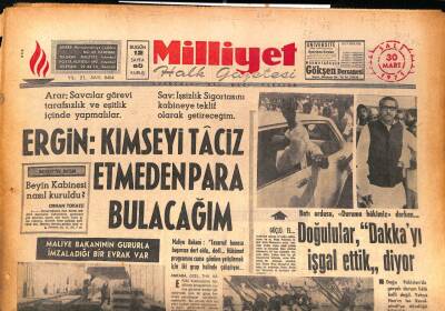 Milliyet Halk Gazetesi 30 Mart 1971 - Sait N. Erginin Oğlu İrana Bir Fabrika Sattı GZ86942 - 1